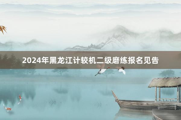 2024年黑龙江计较机二级磨练报名见告