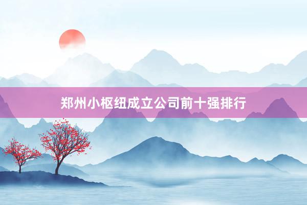 郑州小枢纽成立公司前十强排行