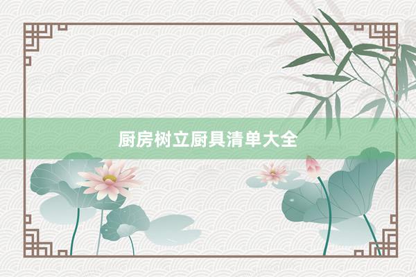 厨房树立厨具清单大全