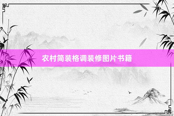 农村简装格调装修图片书籍