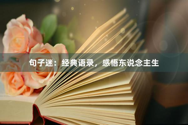 句子迷：经典语录，感悟东说念主生